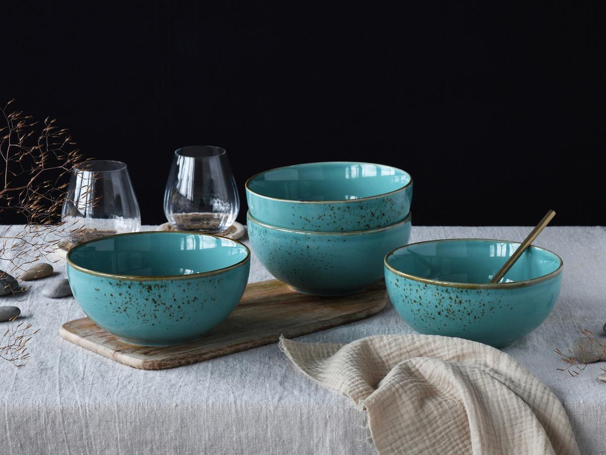 Set Posod Water, 4-Delni - turkizna, Design, keramika (17,5cm) - Creatable