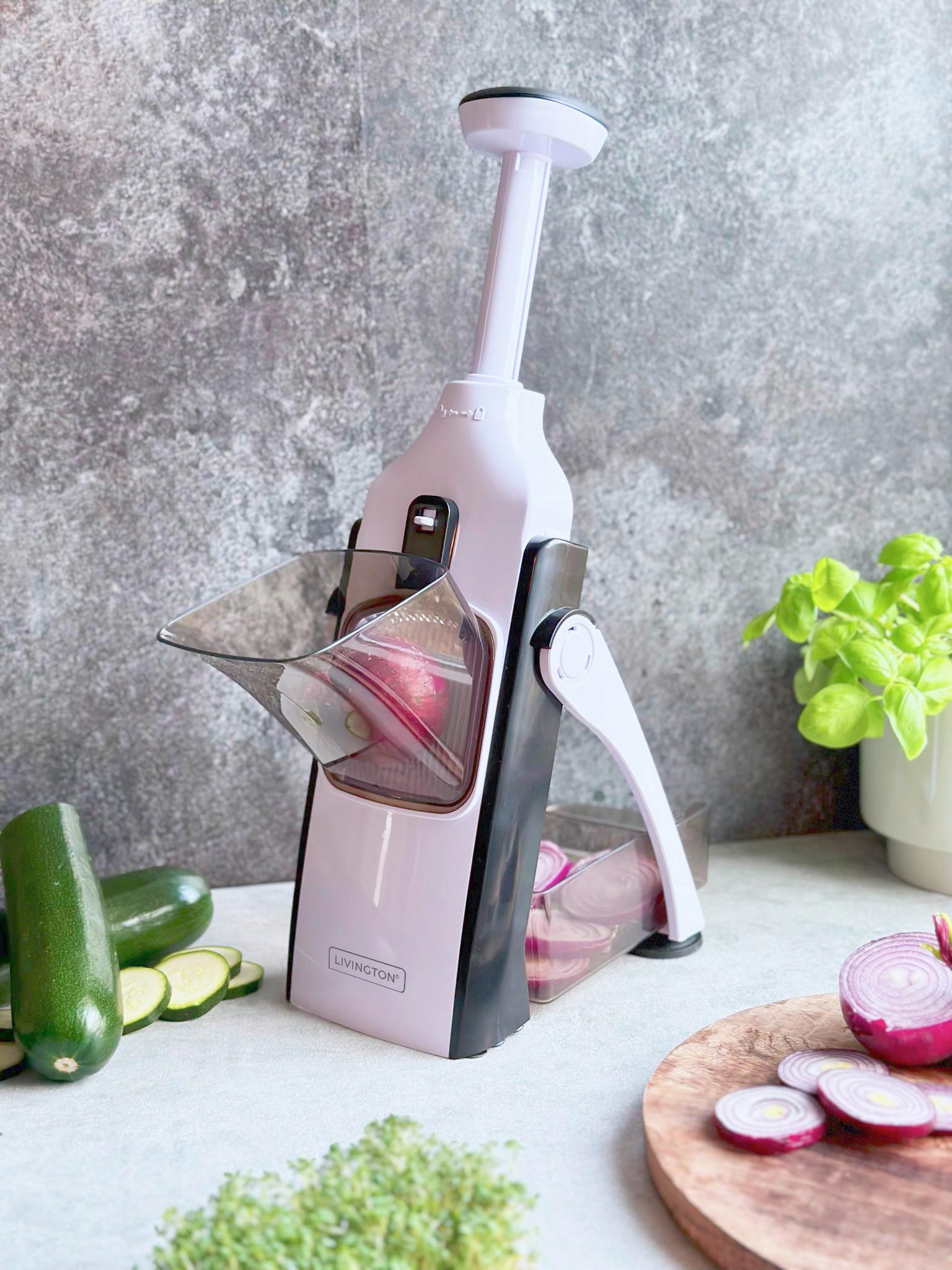 Zöldségszeletelő - fekete/fehér, Trend, műanyag/fém (15/37/5cm) - Mediashop