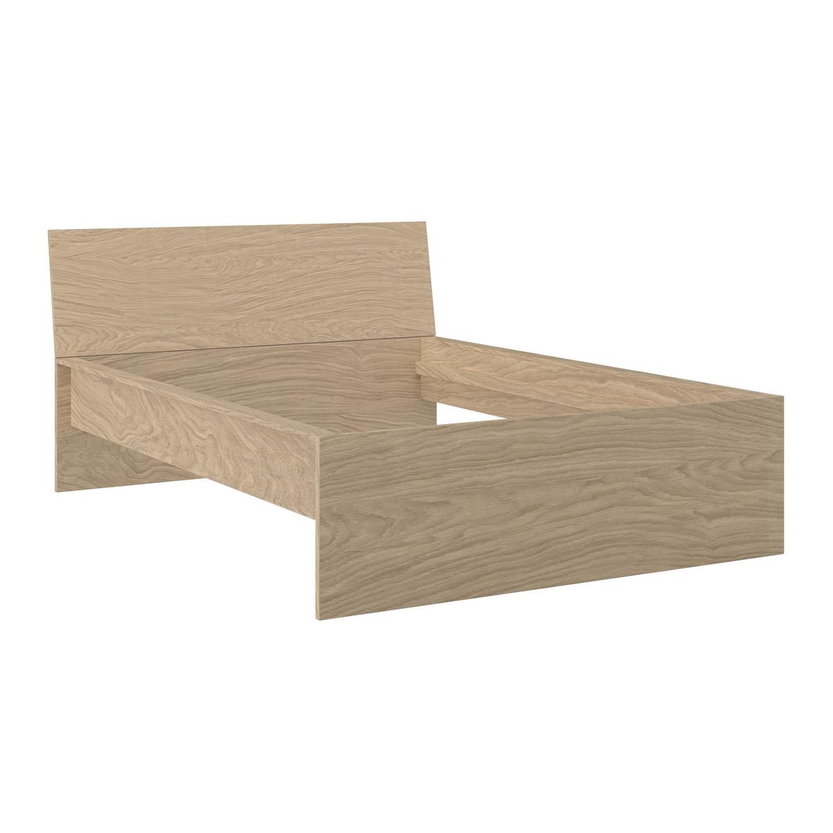 Bett Unit 120 Eichefarben ca. 120x200cm - Eichefarben, KONVENTIONELL, Holzwerkstoff (120/200cm) - Based