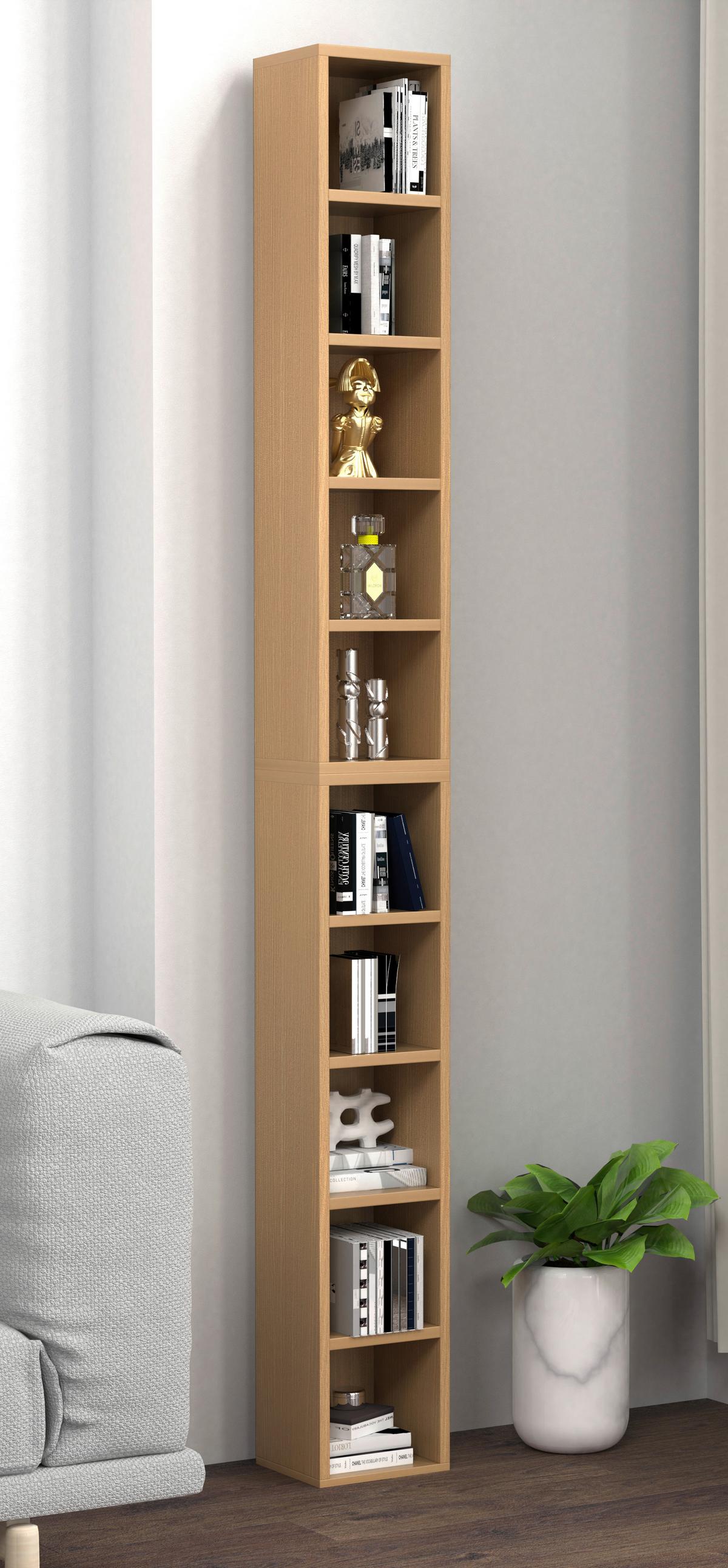 Regal Megosa S, Barva Bukve - barve bukve, Design, leseni material (40/94/17cm) - MID.YOU