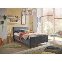 Polsterbett Peach ca. 120x200 cm Dunkelgrau - Dunkelgrau/Schwarz, MODERN, Holz/Holzwerkstoff (120/200cm) - MID.YOU
