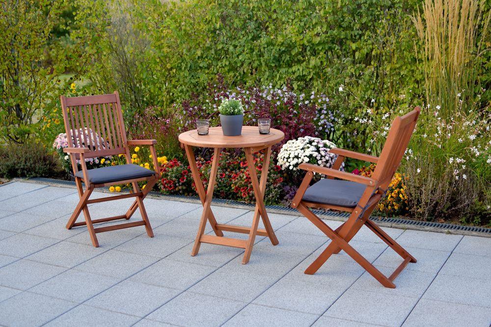Vrtna Miza Fred, Masivno - naravne barve, Moderno, les (65/65/1cm) - Gardenson