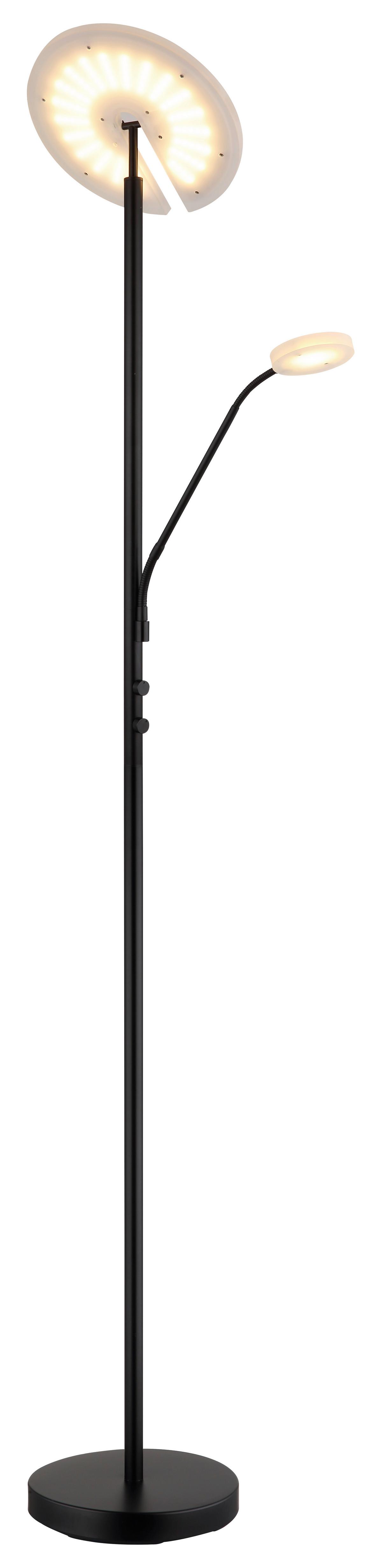 LED-STEHLEUCHTE 59093S STANFORD - Klar/Schwarz, Design, Kunststoff/Metall (30/180cm) - Globo