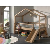 Hausbett Forrest Eichefarben ca.90x200cm Echtholz Rutsche - Eichefarben/Naturfarben, MODERN, Holz (90/200cm) - Vipack