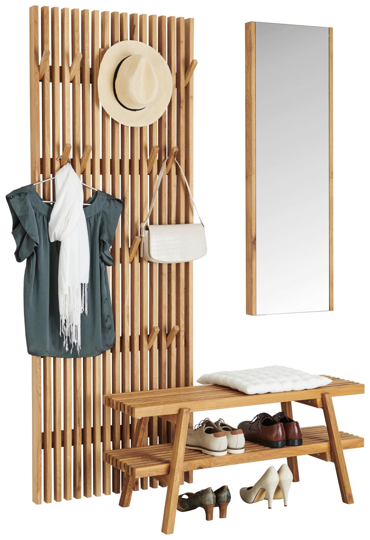 SIEDZISKO DO PRZEDPOKOJU STUDIOLINE - kolor dębowy, Natur, drewno (100/45/40cm) - Linea Natura