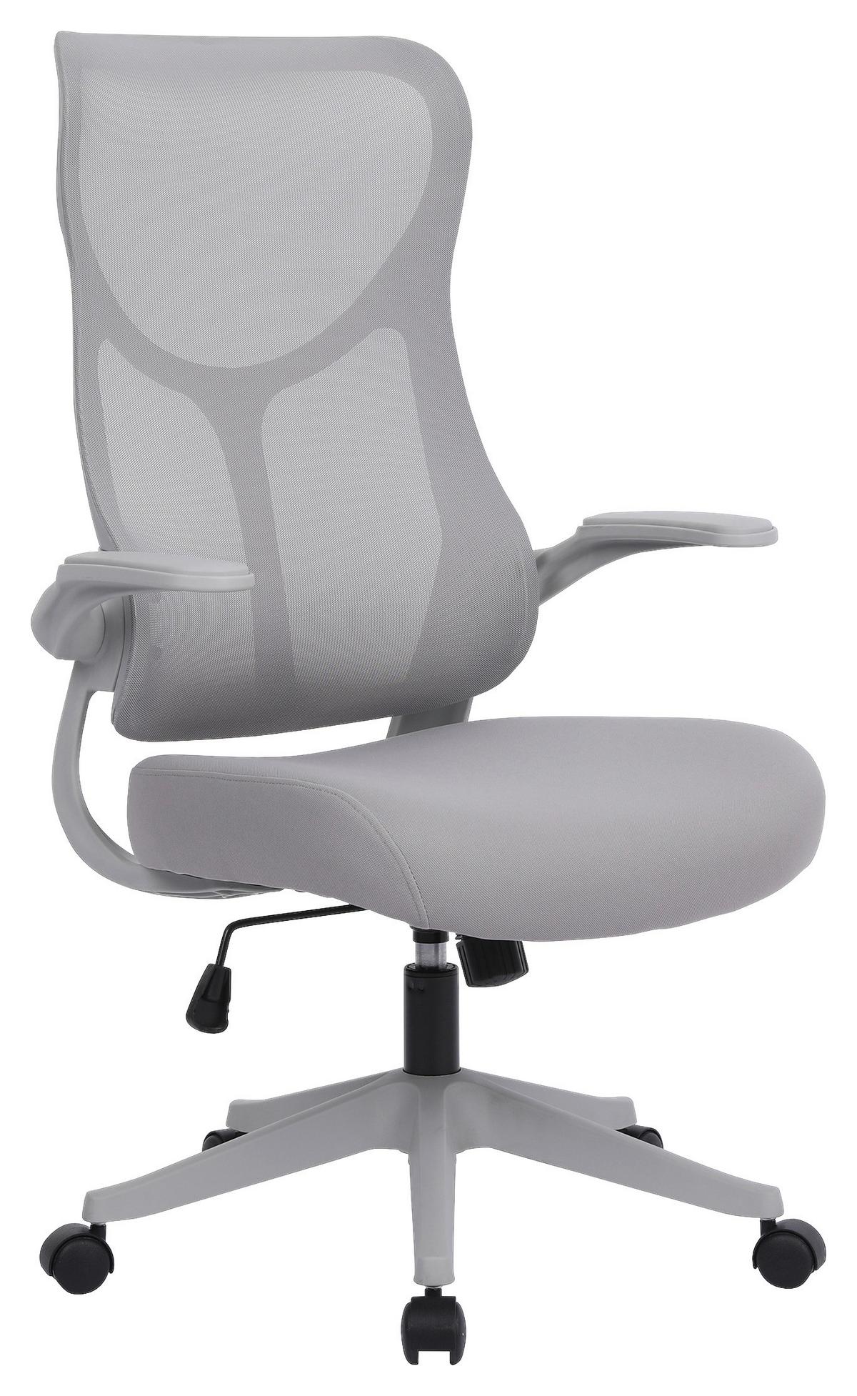 Uredska Stolica Button - siva, Moderno, drvo/metal (63/106-114/68cm) - Modern Living