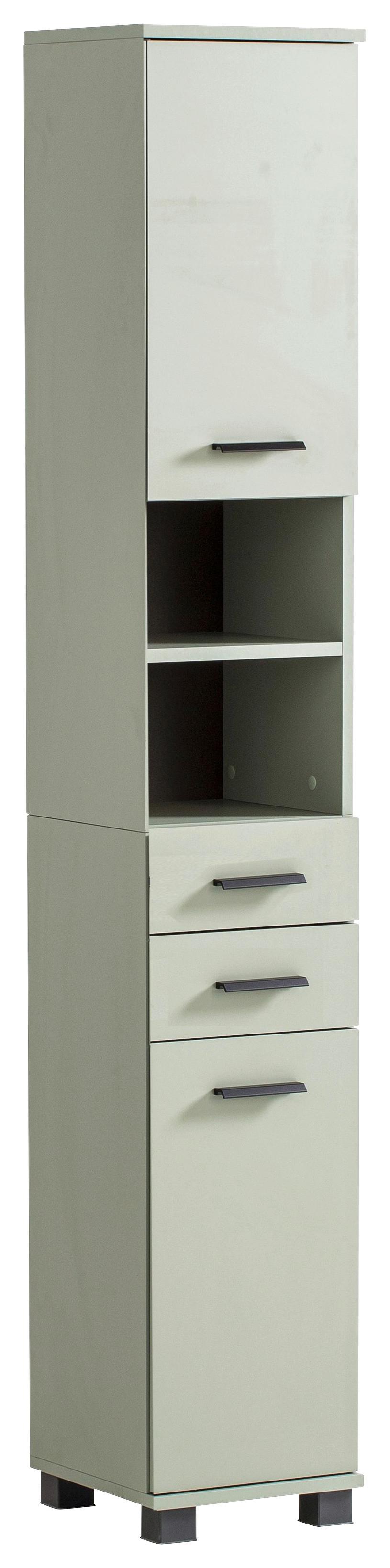 Visoka Omara Palermo, Pastelno Zelena - črna/pastelno zelena, Konvencionalno, kovina/umetna masa (30,3/181/32,6cm) - Stylife
