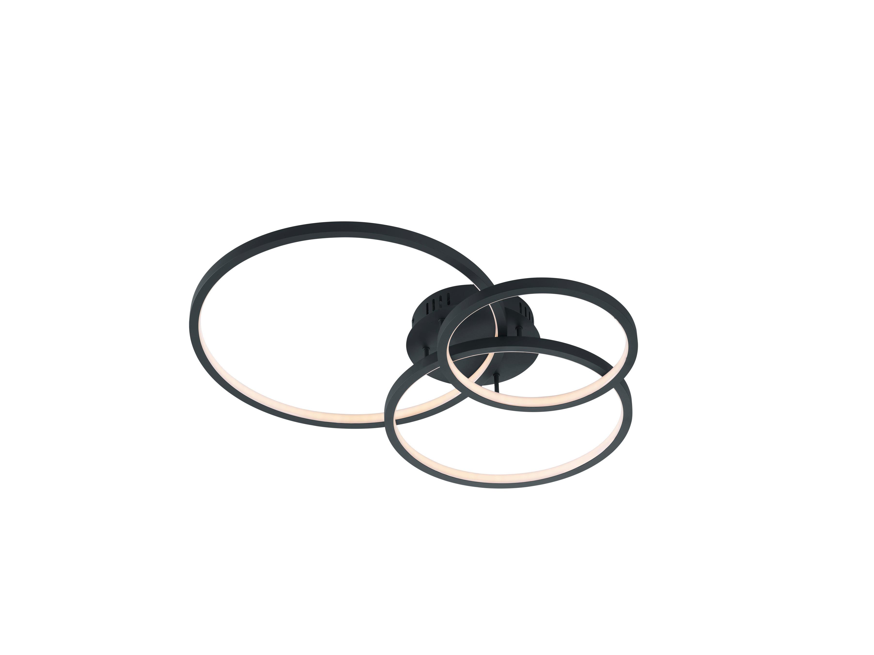 LED-Deckenleuchte Aaron Wiz / Smart in Anthrazit max. 36W - Anthrazit, Design, Metall (79/10,5/64cm) - Trio Leuchten