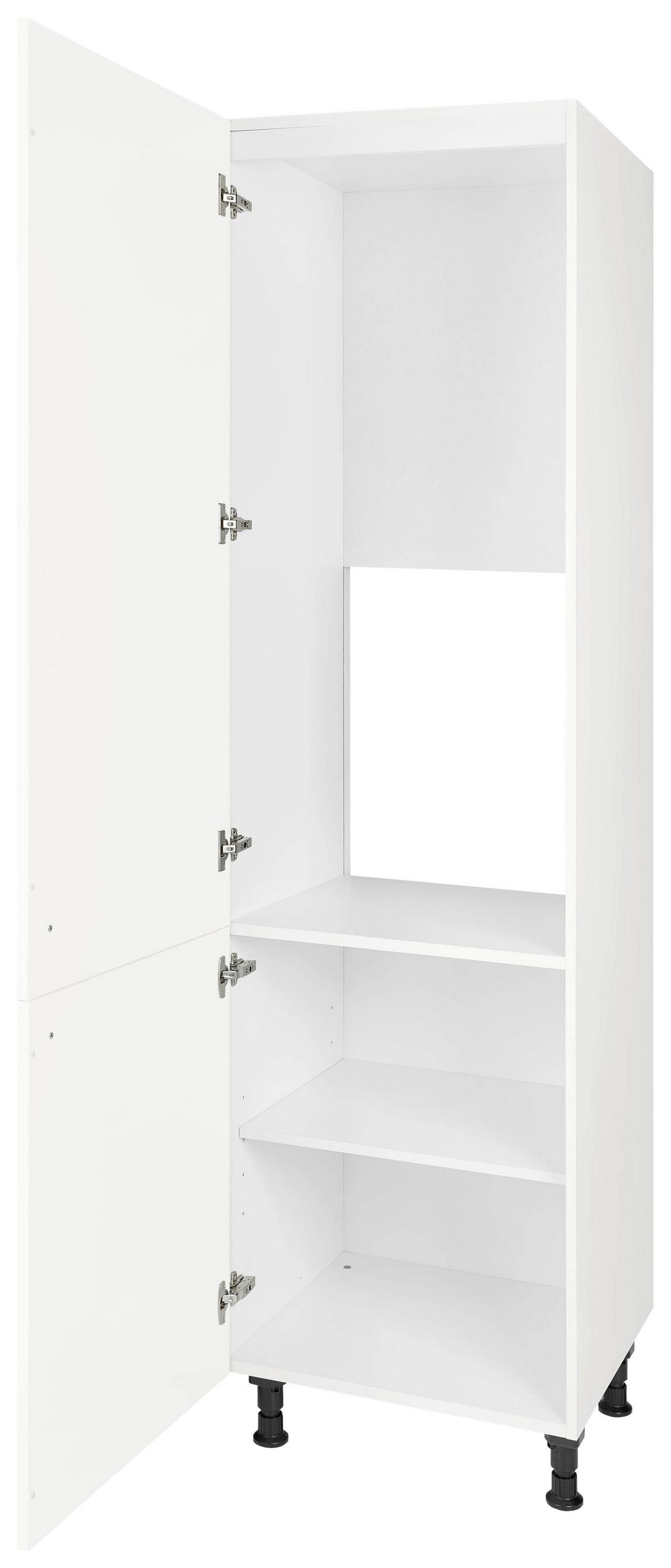 Geräteumbauschrank Cascada Weiß - Schwarz/Weiß, MODERN, Holzwerkstoff/Metall (60/216,6/58cm) - Nobilia