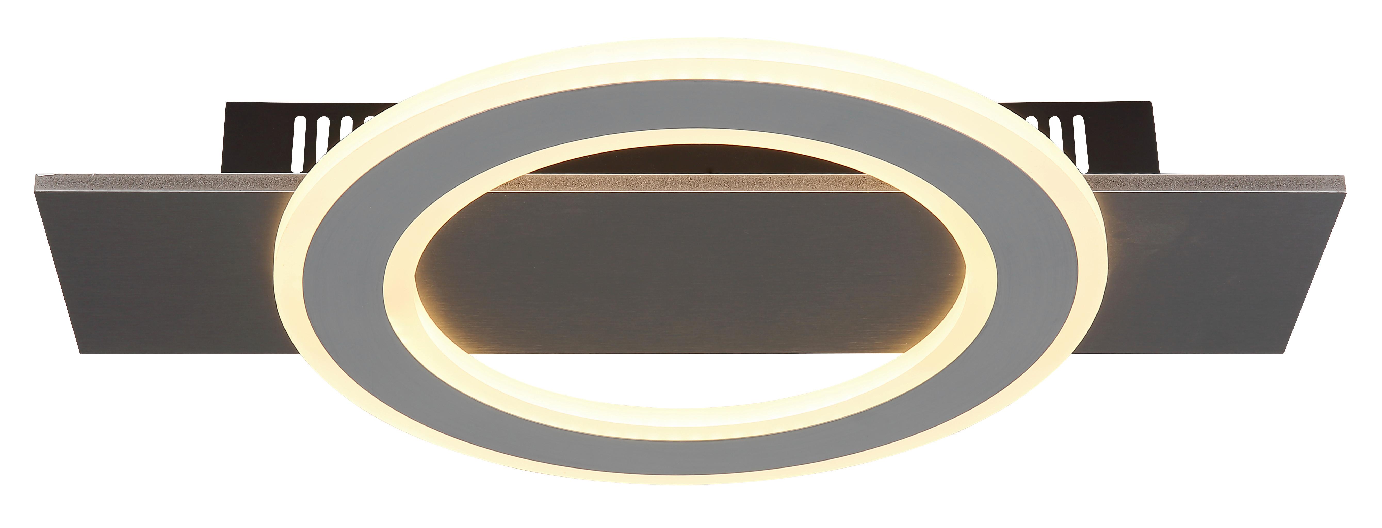 LED-DECKENLEUCHTE 48034-18 JAYDEN - Anthrazit/Opal, Design, Kunststoff/Metall (44/29/5,5cm) - Globo