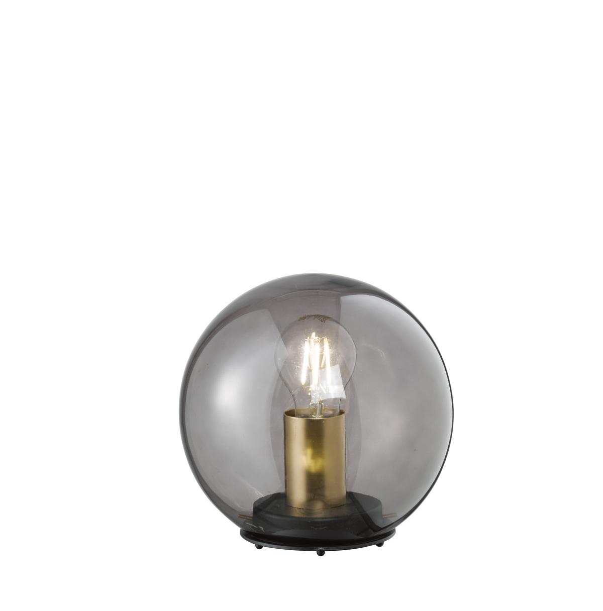 LAMPA STOŁOWA 50280 DINI - kolor mosiężny/przejrzysty, Design, metal/szkło (20cm) - Fischer & Honsel