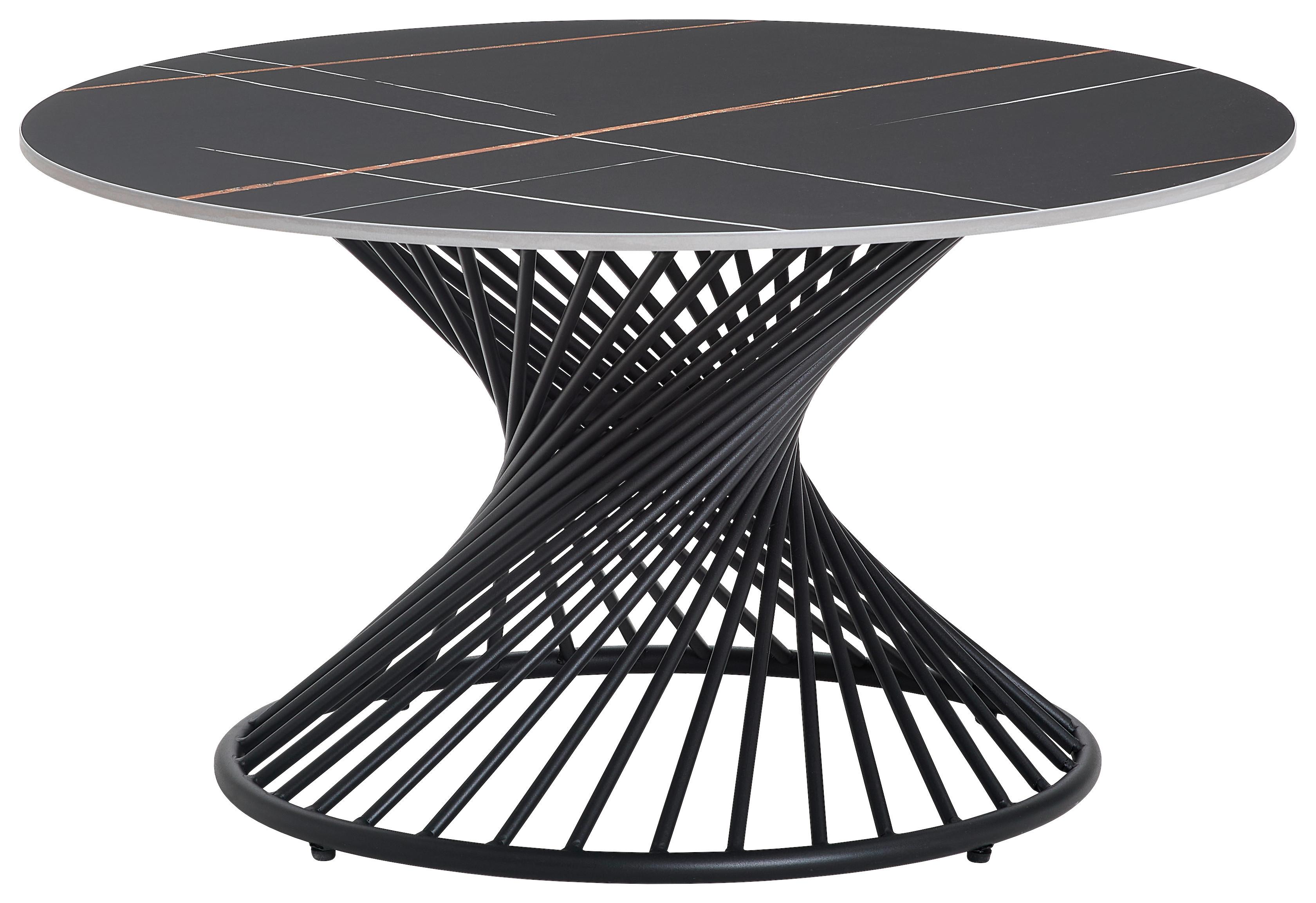 STOLIK KAWOWY MATHEO - czarny, Design, metal/ceramika (80/80/43cm) - MID.YOU
