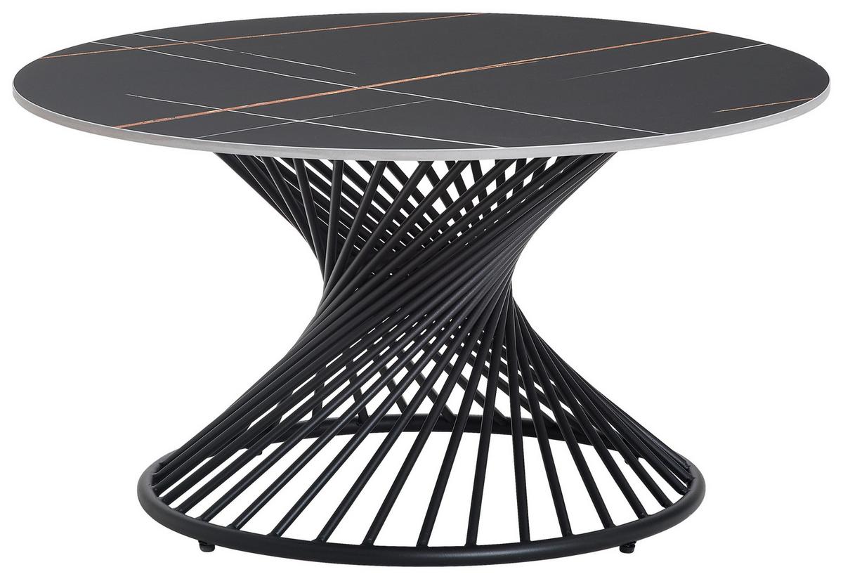 STOLIK KAWOWY MATHEO - czarny, Design, metal/ceramika (80/80/43cm) - MID.YOU