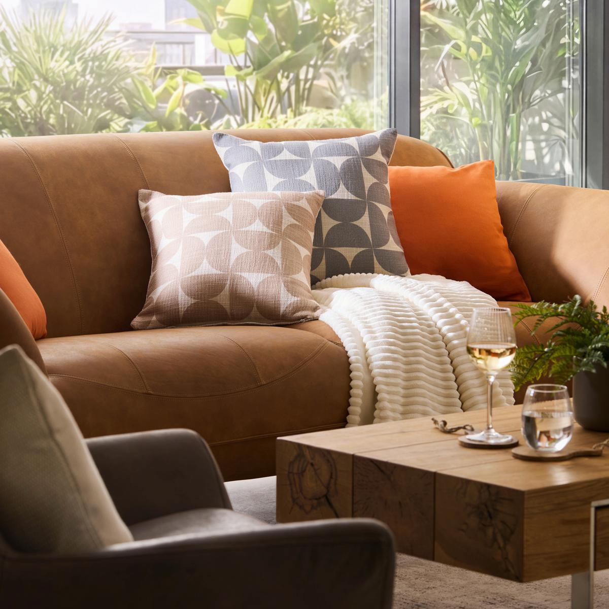 Zierkissen Batian Grau/Beige ca. 45x45cm - Beige/Grau, KONVENTIONELL, Textil (45/45cm) - Mömax