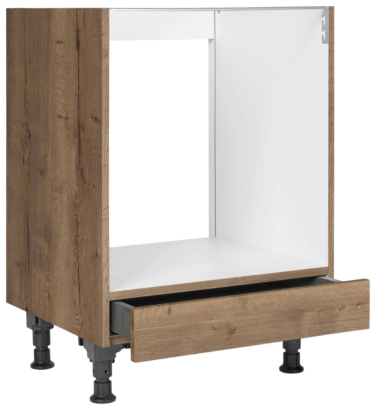 Herdumbauschrank Structura Eiche dunkel - Eiche dunkel, MODERN, Holzwerkstoff (60/87/56cm) - Nobilia