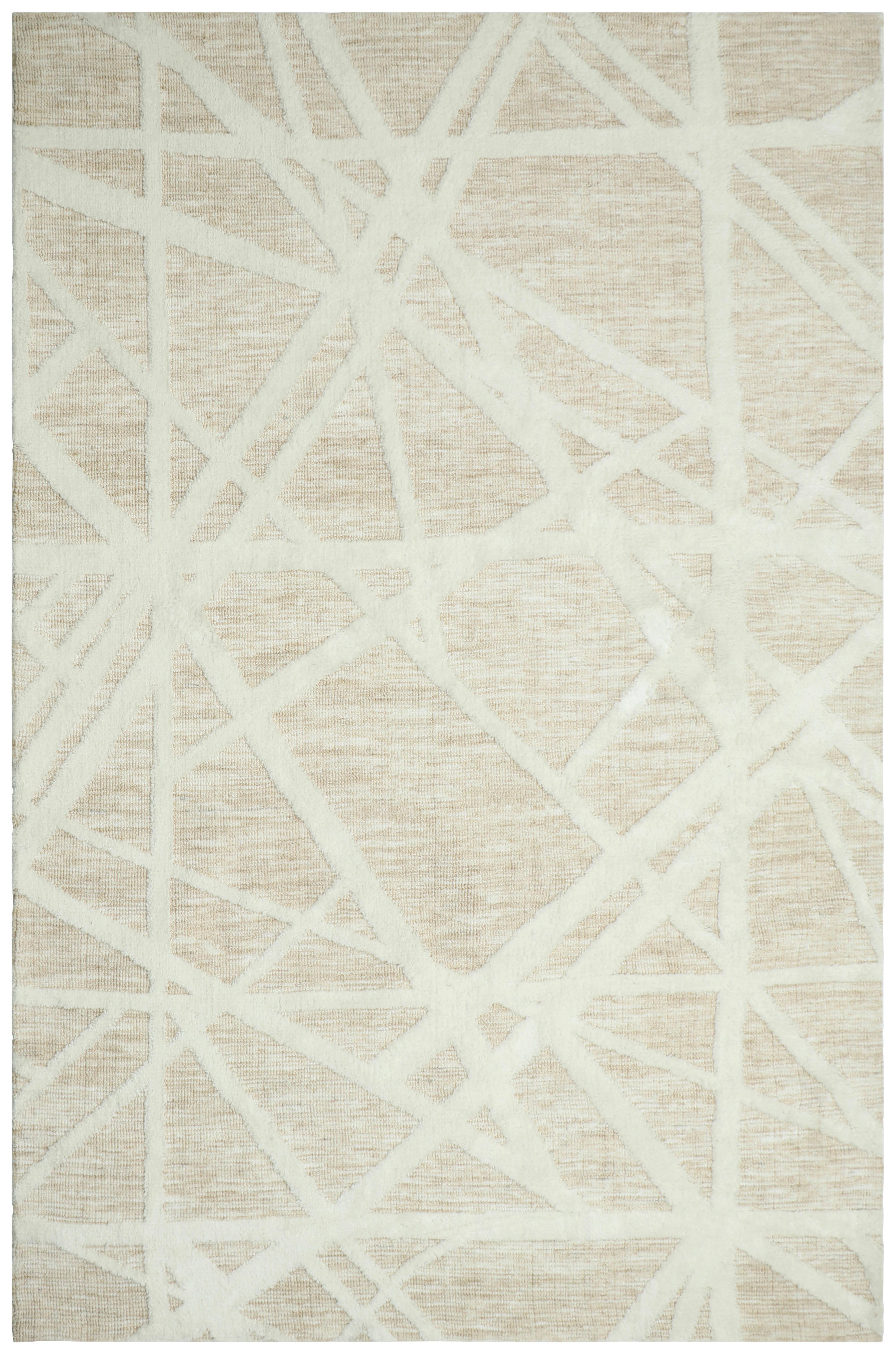 Teppich Verona Cutloop Weiß/Beige ca. 190x290cm - Beige/Weiß, Basics, Textil (190/290cm)