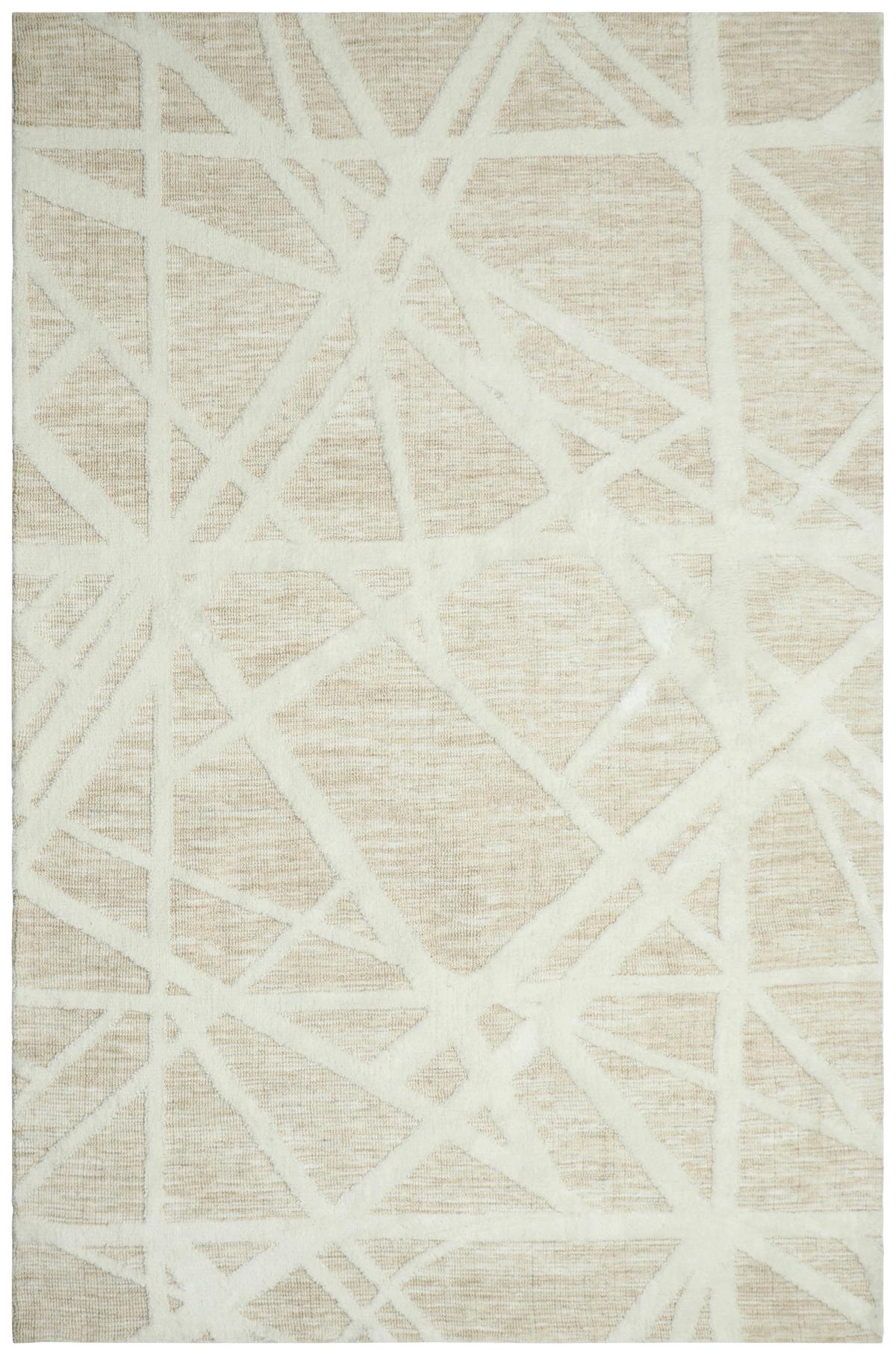 Teppich Verona Cutloop Weiß/Beige ca. 190x290cm - Beige/Weiß, Basics, Textil (190/290cm)