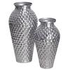 Set Dekorativnih Vaz Silver, 2 Kos - srebrne barve, Design, kovina (26/51/26cm) - Livetastic