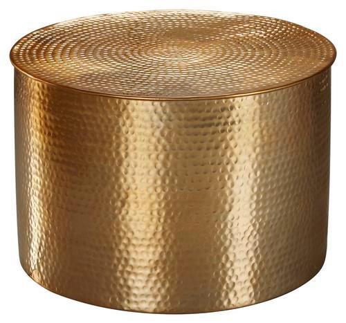 Couchtisch Rahi in Gold Rund - Goldfarben, LIFESTYLE, Metall (61/61/40,5cm) - MID.YOU