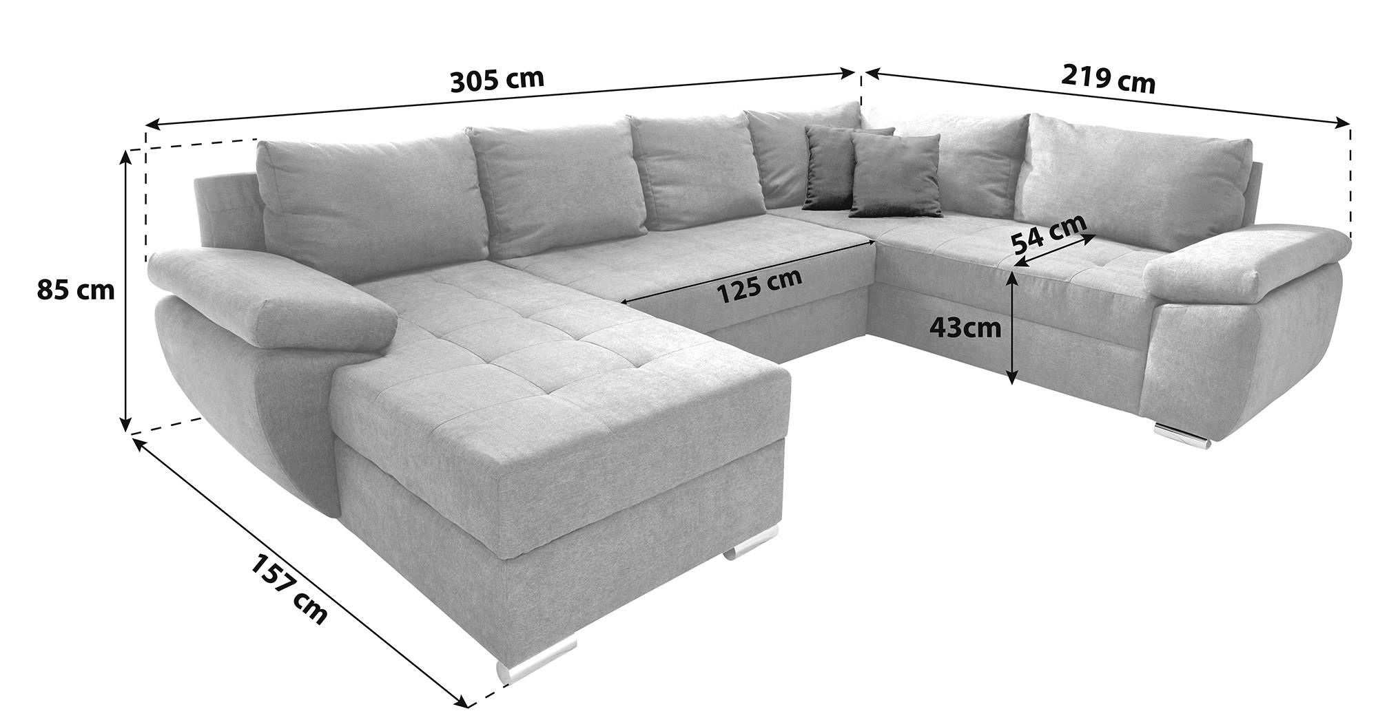 DUŻY NAROŻNIK TERANA - taupe/brązowy, Konventionell, tkanina (157/305/219cm) - Livetastic