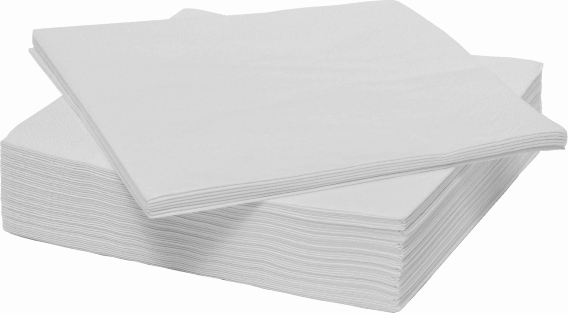 Serviette Kamilla Weiß 3-lagig - Weiß, KONVENTIONELL, Papier (33/33cm) - Based