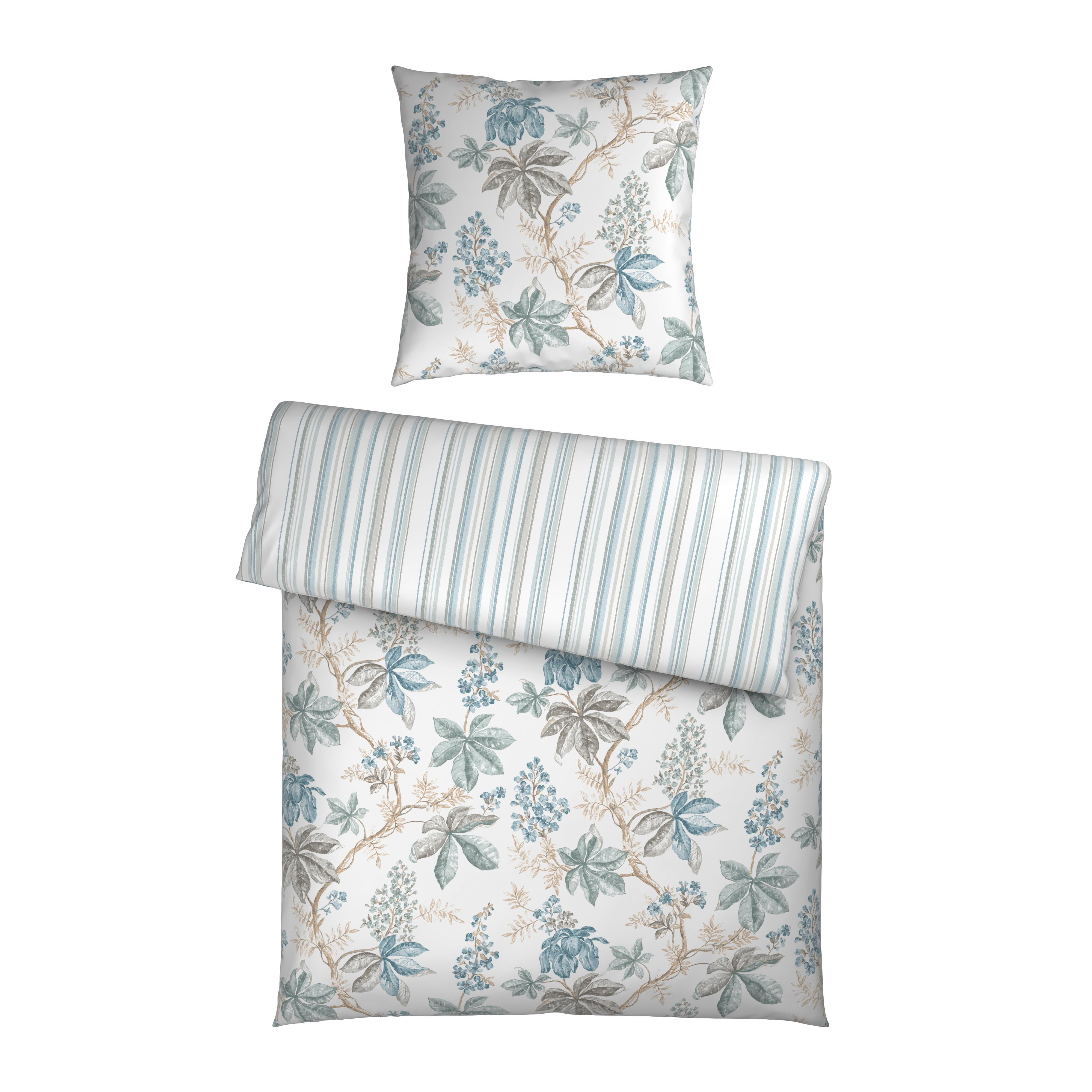 Bettwäsche Franky Wende Blau/Grau/Weiß ca. 135x200cm - Blau/Weiß, ROMANTIK / LANDHAUS, Textil (135/200cm) - Mömax