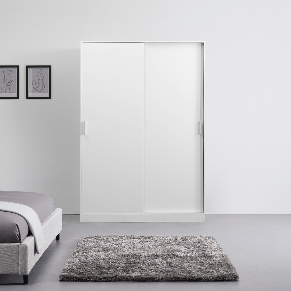 Ormar S Kliznim Vratima Mika - bijela/boje kroma, Konvencionalno, drvni materijal/plastika (140/205/60cm) - Modern Living