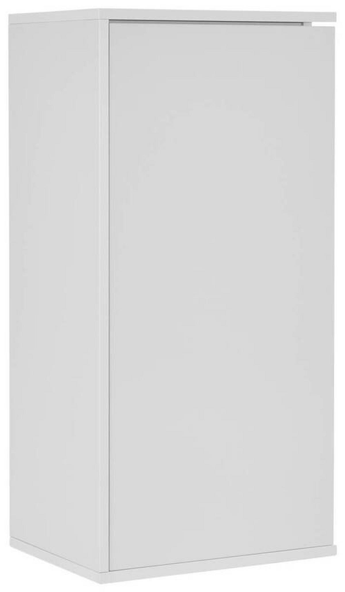 Midischrank in Weiß - Weiß Hochglanz/Weiß, MODERN, Glas/Holzwerkstoff (41,2/84,2/32cm) - Mömax