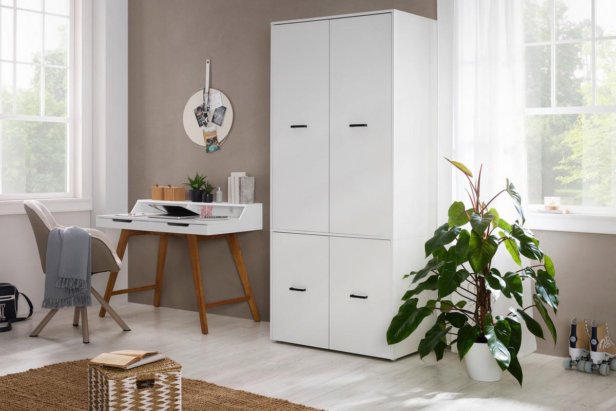 Unterbauschrank Kivo Weiß - Schwarz/Weiß, MODERN, Holzwerkstoff/Kunststoff (90/69,8/52,1cm) - Based