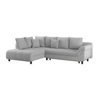 Kutna Garnitura Mendoza - srebrne boje/crna, Design, tekstil/drvo (197/309cm) - Modern Living
