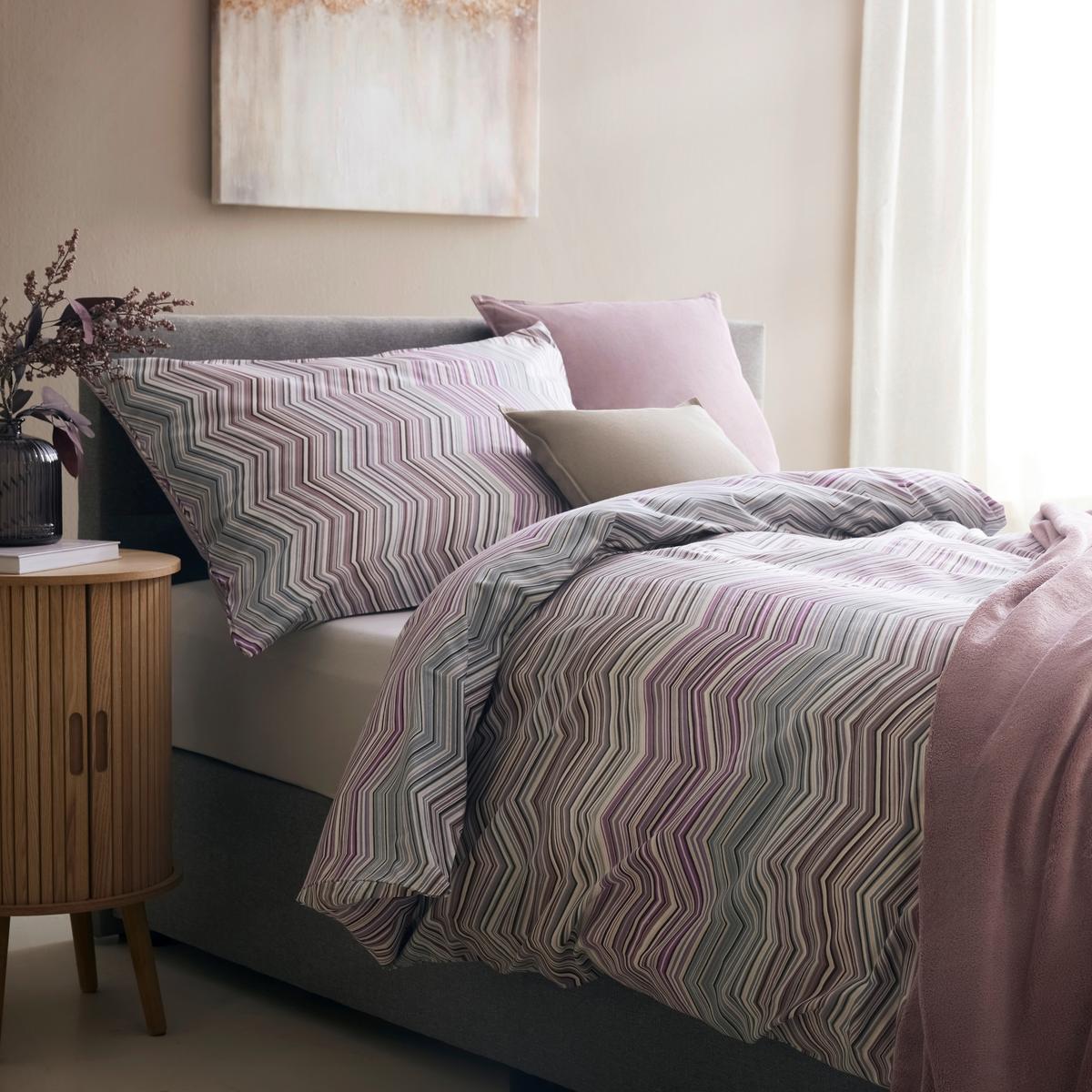 Bettwäsche ZickZack Mauve ca. 140x200cm - Mauve, KONVENTIONELL, Textil (140/200cm) - Mömax