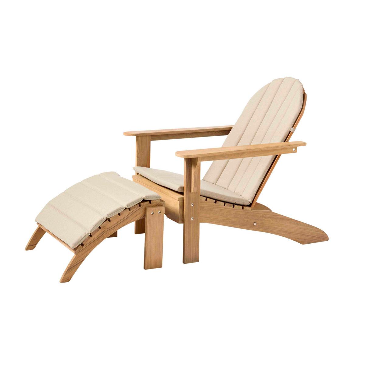 Gartenliege Adirondack - Teakfarben, Natur, Holz (105cm) - Gardenson