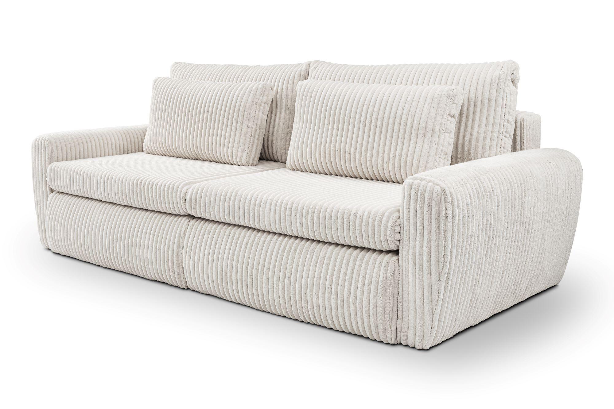 Canapea extensibila MEVI - bej, Modern (240/72-90/120cm) - Premium Living