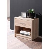 Noćni Ormarić Pepe - hrast Sonoma/boje aluminija, drvni materijal/plastika (39/41/28cm) - Best Price