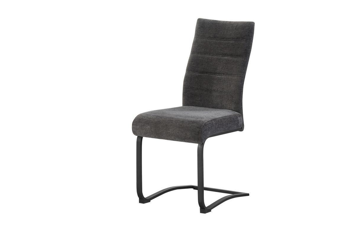 SCHWINGSTUHL-SET LENI - Anthrazit/Schwarz, Modern, Textil/Metall (43/98/59cm) - MID.YOU