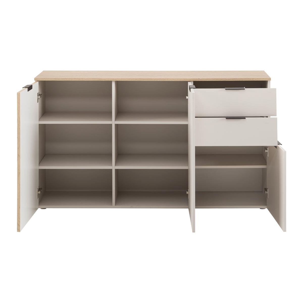Komoda Cannes - kašmir/boja hrasta, Moderno, pločasti materijal/plastika (150/85/40cm) - Modern Living