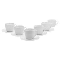 Kaffeeservice Weiß, 12-teilig - Weiß, Basics, Keramik - Creatable