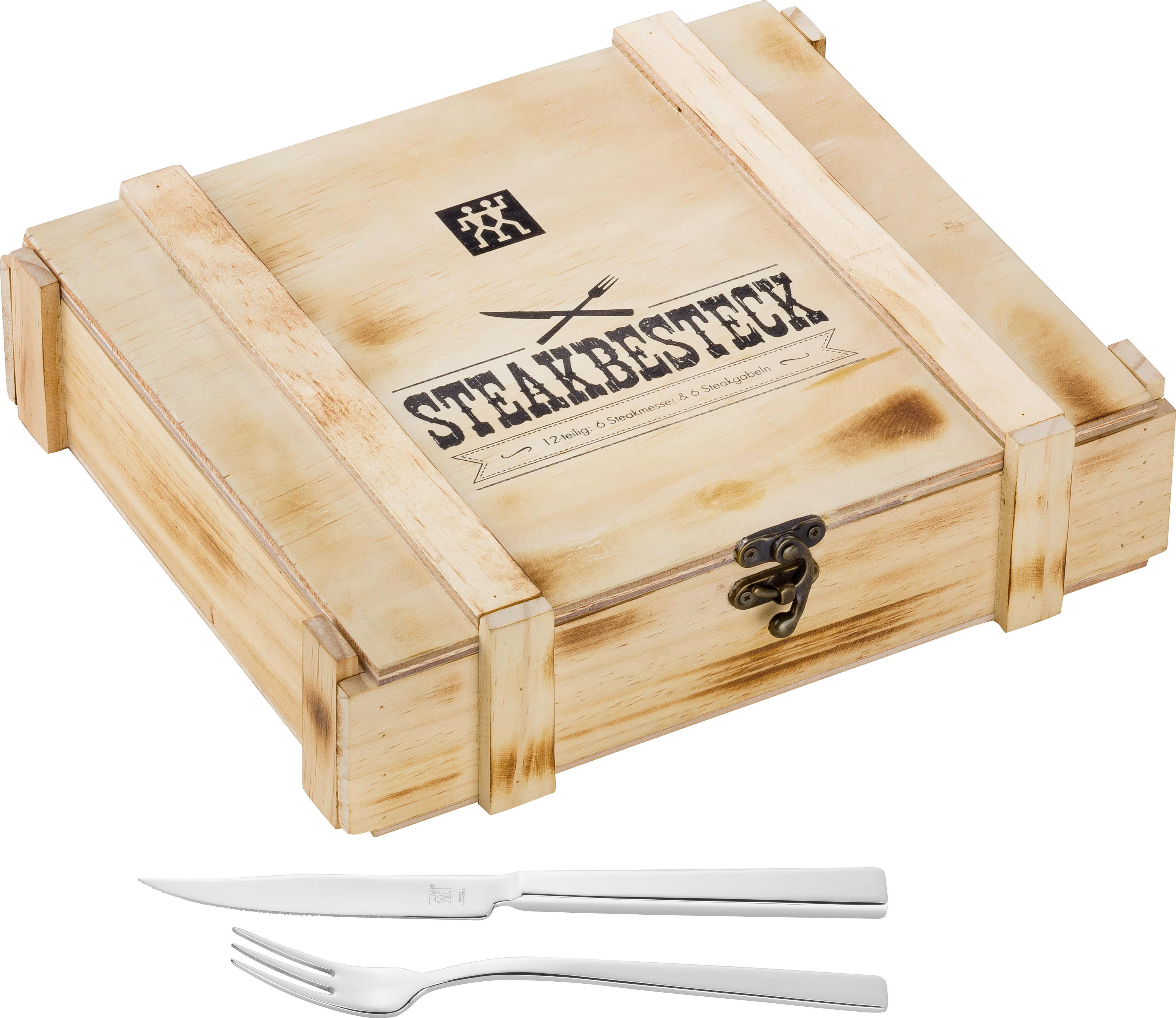 SZTUĆCE DO STEKÓW 1000929 ZWILLING - kolor stalowy, Basics, metal - Zwilling