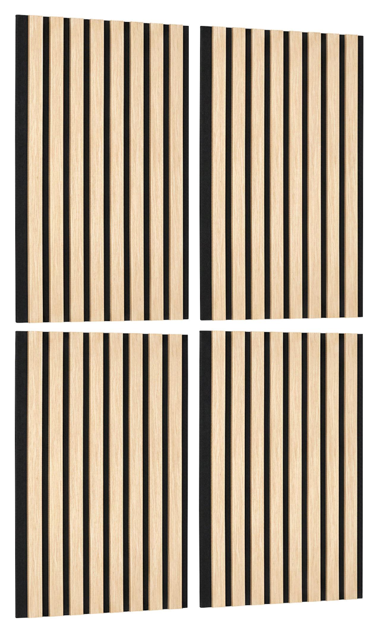 Akusztikus Panel Szett Ashley - Bianco tölgy, Modern, műanyag/faalapú anyag (60,5/28/1,2cm) - Mömax