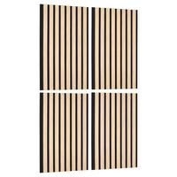 Akustikpaneel Ashley Eiche Bianco matt 4-teilig - Eiche Bianco, MODERN, Holz/Holzwerkstoff (60,5/28/1,2cm) - Based