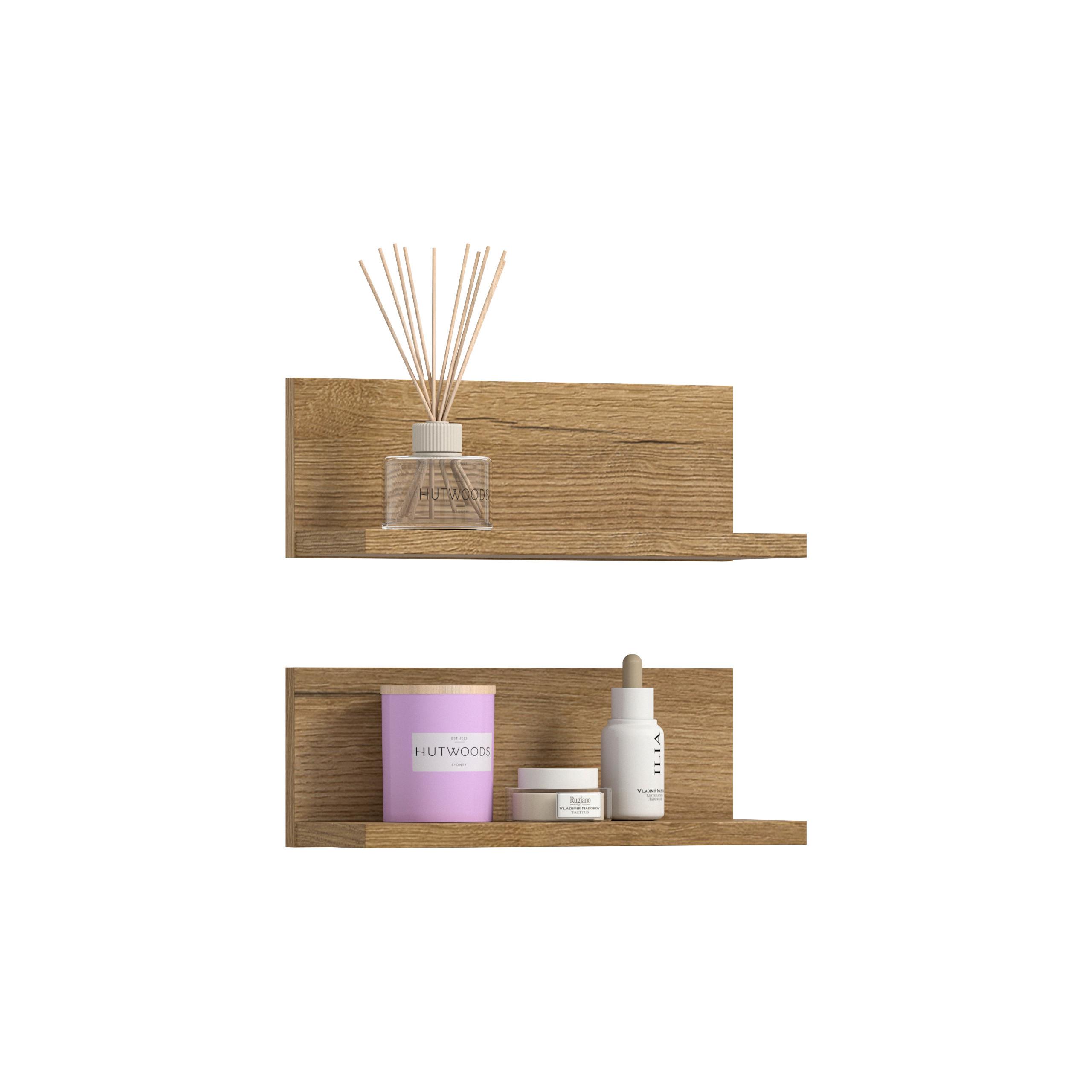 Badezimmerregal Aqua Eichefarben - Eichefarben, Trend, Holzwerkstoff (32/12/14cm) - MID.YOU