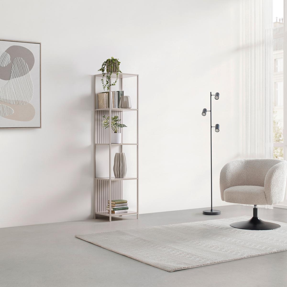 Polica Modano - kašmir, Moderno, drvni materijal/metal (40/170/35cm) - Modern Living