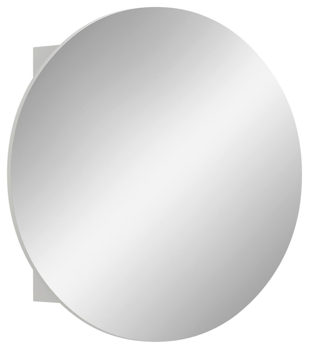 Omara Z Ogledalom Riff, Bela - bela, Moderno, leseni material (70/70/18cm) - MID.YOU