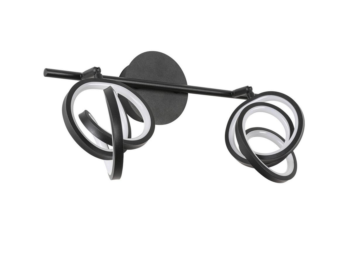 Led-reflektor Rundi - črna, Moderno, kovina/umetna masa (40/18/18cm) - Modern Living