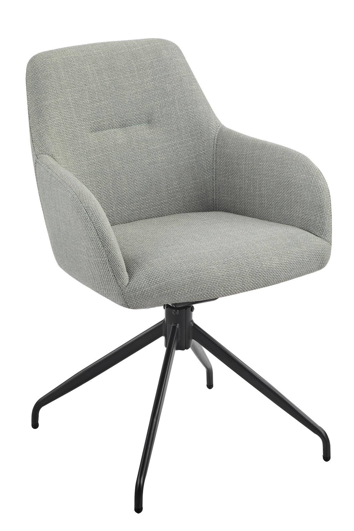 ARMLEHNSTUHL-SET TRIEST S 2ER-SET - Schwarz/Mintgrün, MODERN, Textil/Metall (56/83/60cm) - MID.YOU