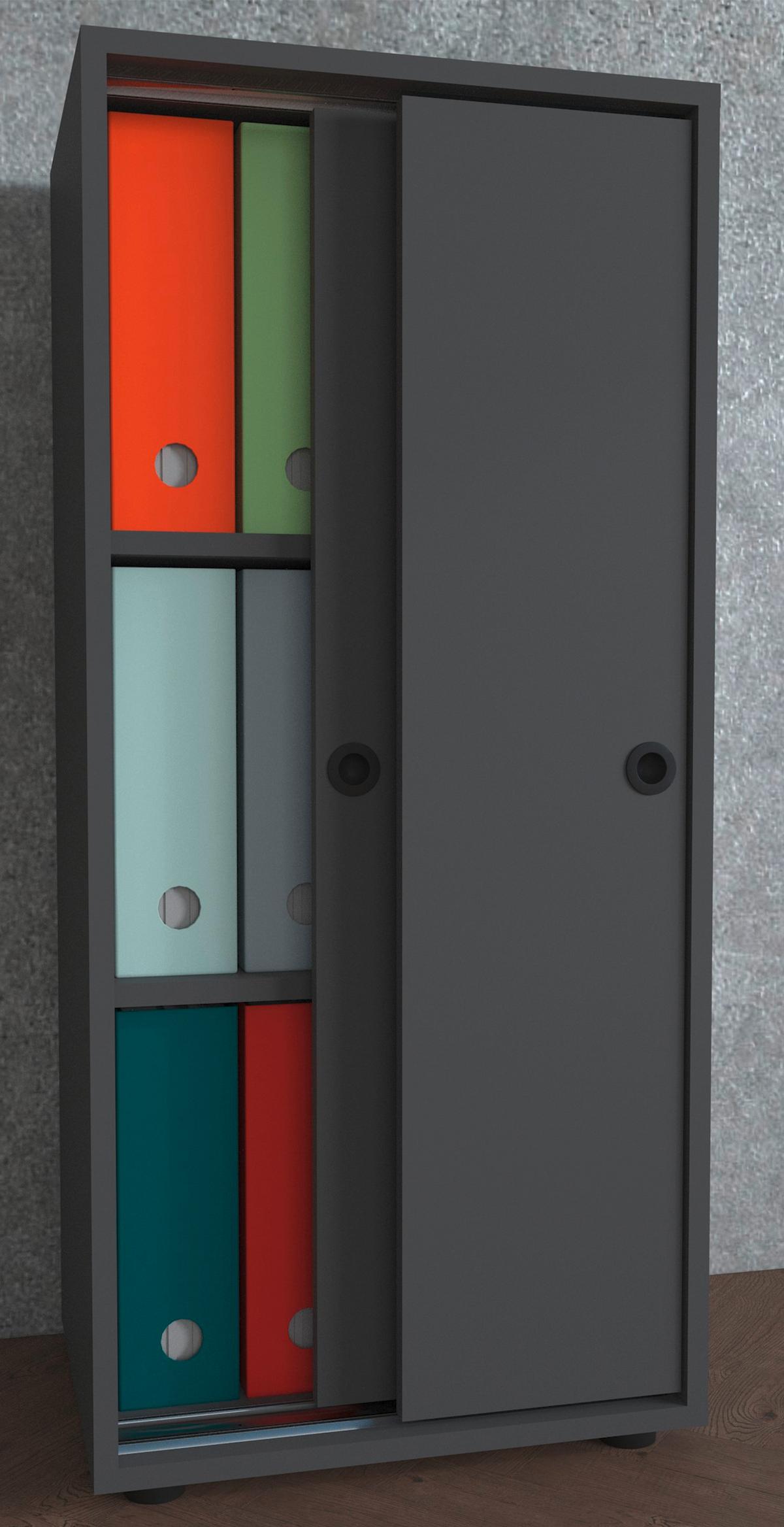 Arhivska Omara Ulas, Antracit - antracit, Design, leseni material (49/109/38cm) - MID.YOU