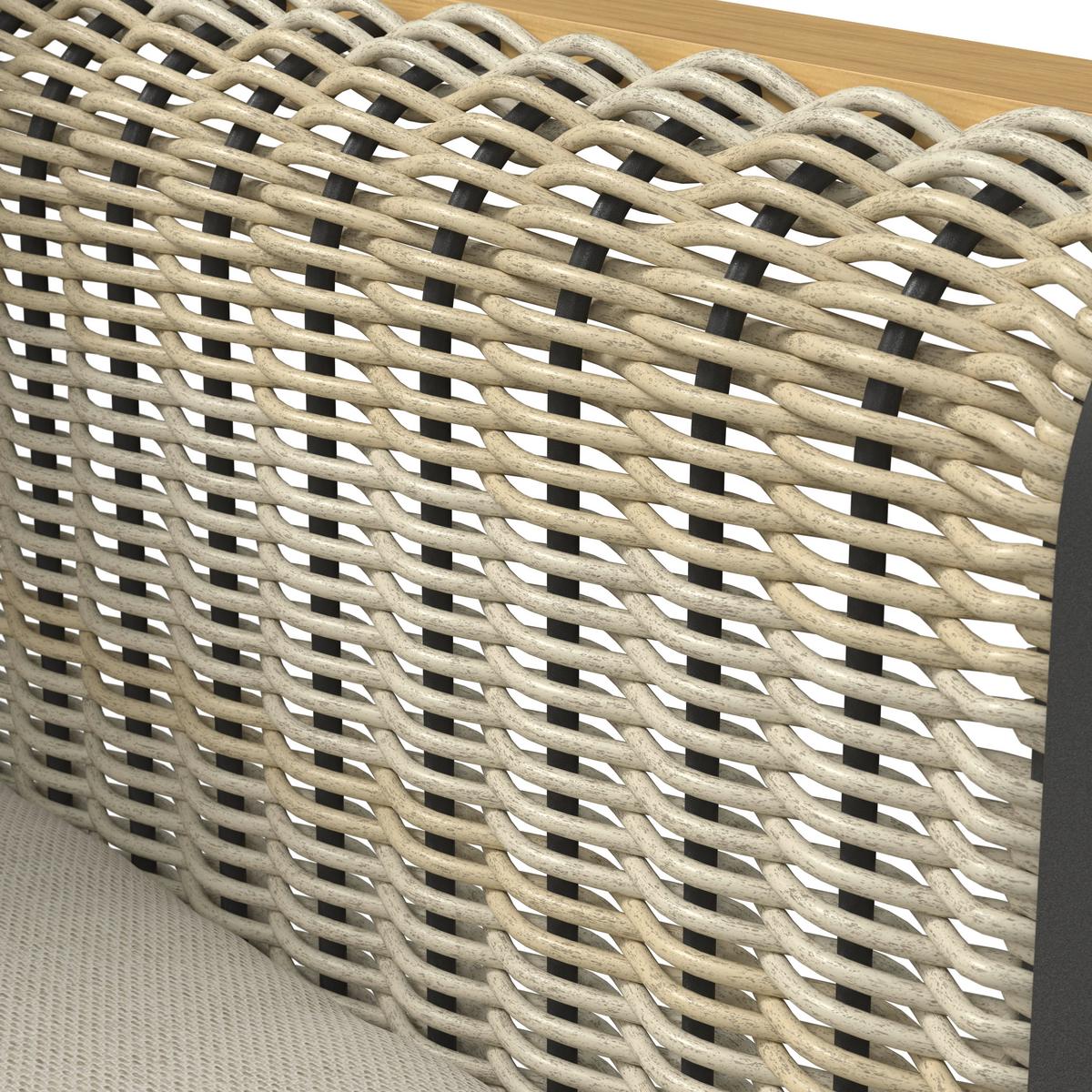 Jedilna Lounge Garnitura Cassandra, 5-Delni Set - svetlo rjava/barva tikovine, Moderno, kovina/tekstil - Bessagi Garden