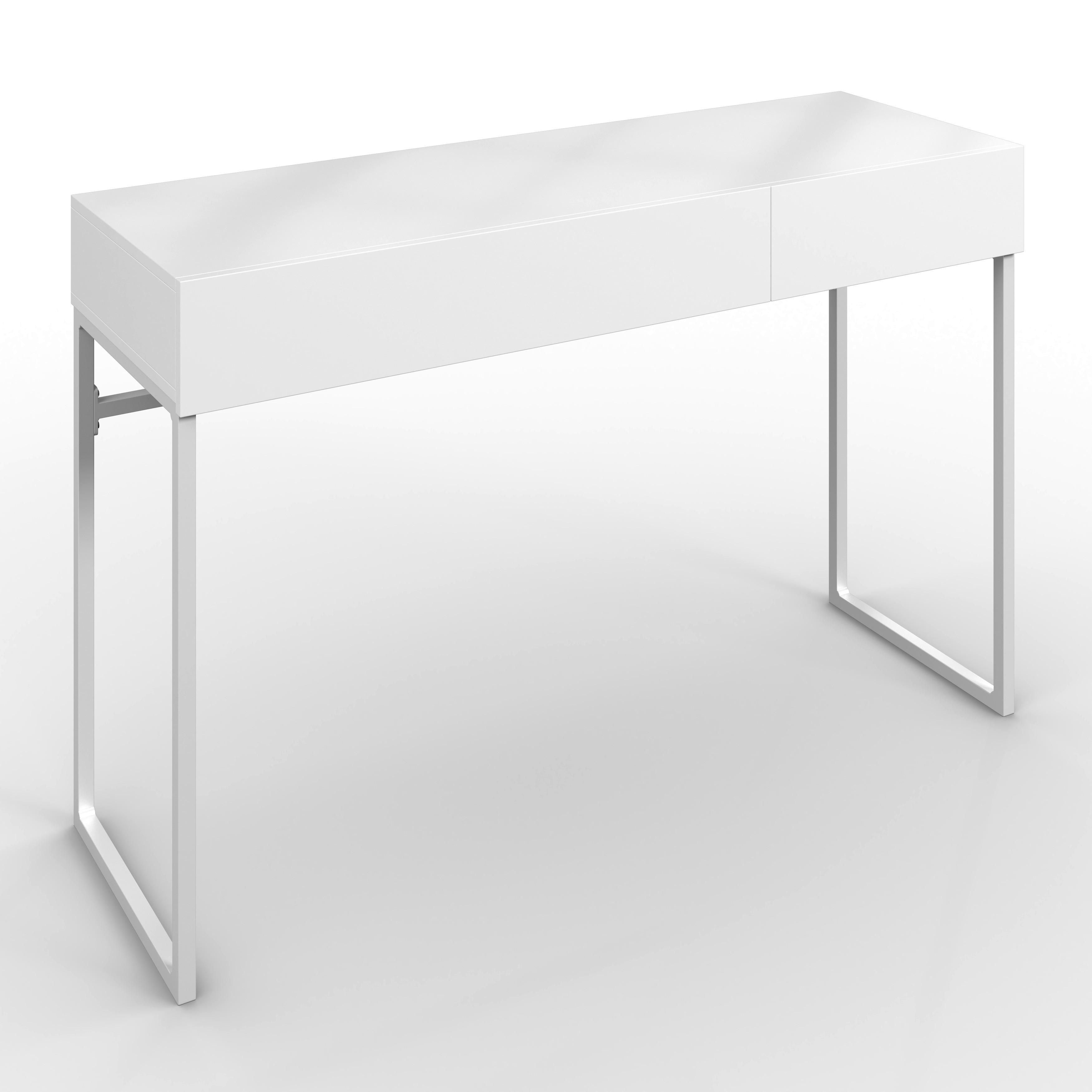 Konsolentisch Finn Weiß Metall/MDF - Weiß, MODERN, Holzwerkstoff/Metall (120/78/40cm) - Bessagi Home