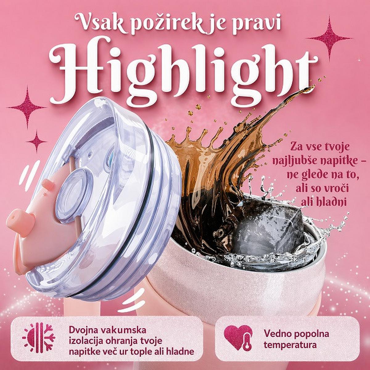 Steklenička Paris Hilton - pink, Design, kovina (10/15/30cm) - Paris Hilton