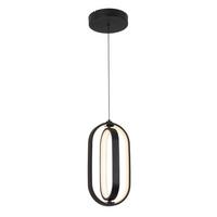 LAMPA WISZĄCA LED NIMA - czarny, Design, tworzywo sztuczne/metal (21/200cm) - Novel